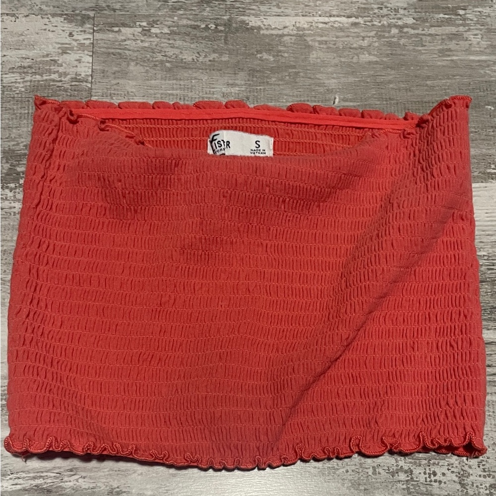 Hollister Red Cropped Tube Top
